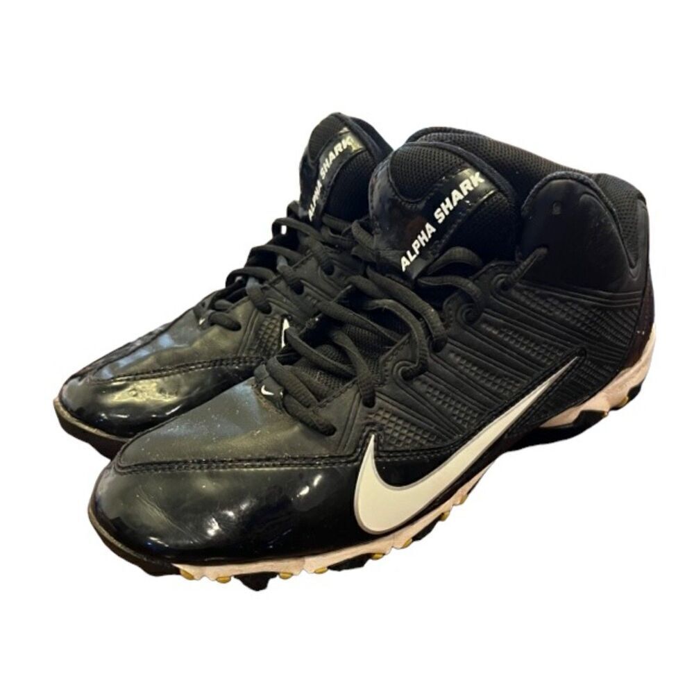 Nike Alpha Shark Mens Cleats Football Baseball‎ Athletic Shoes Black Size 8.5